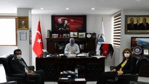 BELEDİYE BAŞKANIMIZ SAYIN DEMİRHAN ELÇİN'İ, METEOROLOJİ 11. BÖLGE MÜDÜRÜ DEMİRÖRS ZİYARET ETTİ