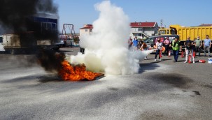 Belediye Personeline Yangın Konusunda Pratik ve Teorik Eğitimler Verildi