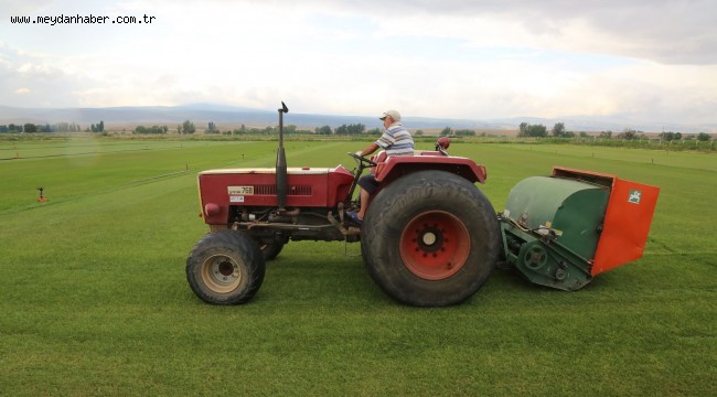 Çim tohumu hasadı yapıldı