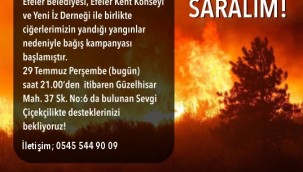 EFELER'DEN YANGIN BÖLGELERİNE YARDIM ELİ