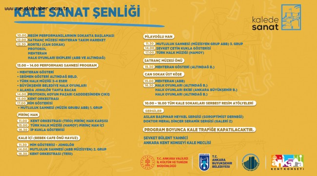 HAYDİ ANKARA KALESİ'NE: 11 TEMMUZ'DA SANAT SOKAĞA TAŞINIYOR