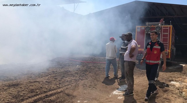 HBB İTFAİYE EKİPLERİ ZEYTİNYAĞI FABRİKASINDA ÇIKAN YANGINA KISA SÜREDE MÜDAHALE ETTİ