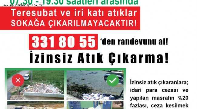 İzmit Belediyesinden iri katı atıklar için saat ve randevu hatırlatması