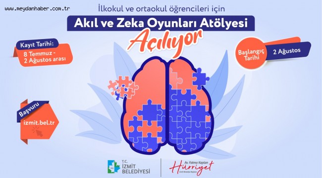 İzmit'te çocuklar için Akıl ve Zeka Oyunları Atölyesi açılıyor