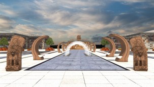 Kadeş Barış Meydanı'na leblebi ve Hitit Figürü rölyefleri