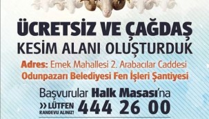Odunpazarı Belediyesi'nden ücretsiz kurban kesim hizmeti