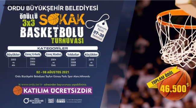 SOKAK BASKETBOLU BAŞVURUSU İÇİN SON 2 GÜN