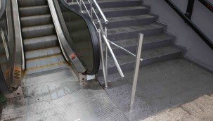 Yürüyen Merdivenlere Vandal hasarı