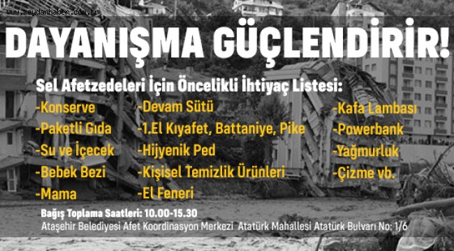 AFETZEDELER İÇİN YARDIM KAMPANYASI