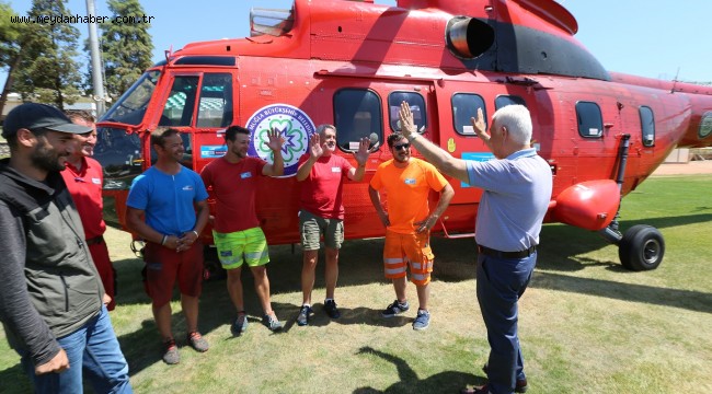 Başkan Gürün, Yanan Ormanları Havadan İnceledi