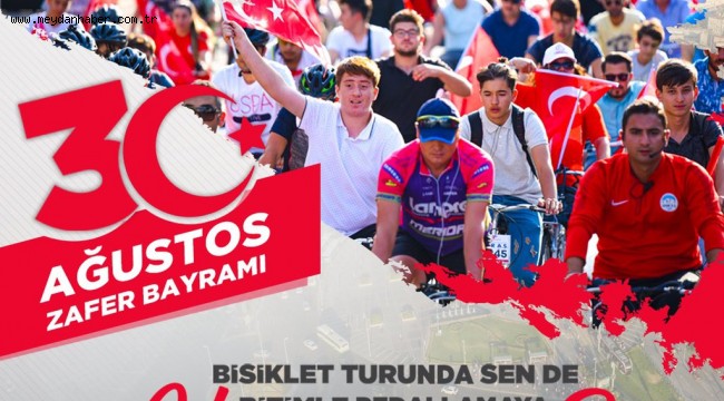 BÜYÜKŞEHİR'DEN "ZAFERE PEDALLIYORUZ" SLOGANIYLA BİSİKLET ETKİNLİĞİ