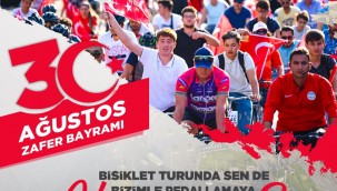 BÜYÜKŞEHİR'DEN "ZAFERE PEDALLIYORUZ" SLOGANIYLA BİSİKLET ETKİNLİĞİ