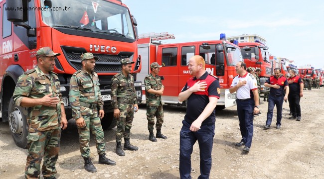 CAN AZERBAYCAN YARDIM EKİPLERİ ORDU'DA YAKIT İKMALİ YAPTI