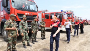 CAN AZERBAYCAN YARDIM EKİPLERİ ORDU'DA YAKIT İKMALİ YAPTI