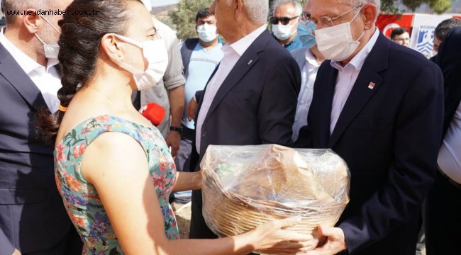 CHP LİDERİ YANGIN BÖLGESİ ZİYARETLERİNE BODRUM'DAN BAŞLADI