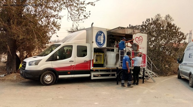 Çorum Belediyesi ekipleri yangın bölgesinde