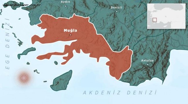 Datça açıklarında 4,2 büyüklüğünde deprem