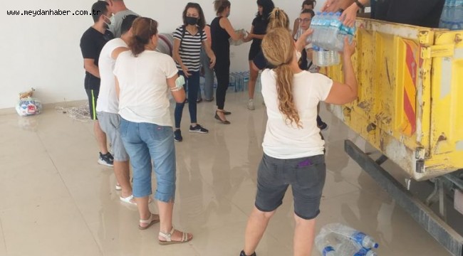 EFELER HALKININ BAĞIŞLARI YANGIN BÖLGESİNE ULAŞTI
