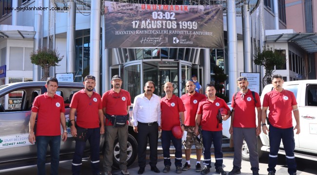 İZBAK ekibi sel bölgesine doğru yola çıktı