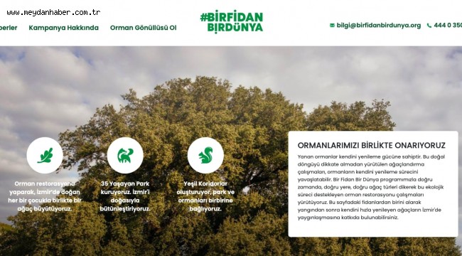  İzmir'in ormanları için yeniden "İzmir dayanışması"  "Bir Fidan Bir Dünya" kampanyası başladı