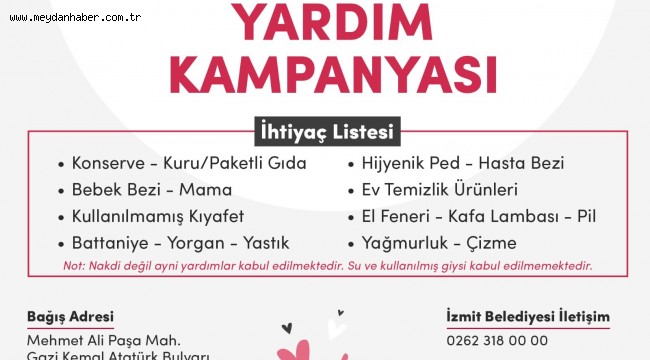 İzmit'ten Sinop ve Bartın'a kardeş eli