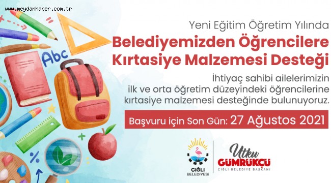 Öğrencilerin Kırtasiye İhtiyaçları Çiğli Belediyesi'nden