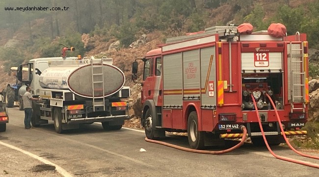 ORDU İTFAİYESİ YANGINLARDA CANLA BAŞLA ÇALIŞIYOR