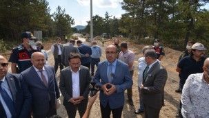 VALİMİZ GÖKMEN ÇİÇEK AKDAĞIN YENİ YOLUNU İNCELEDİ