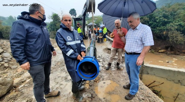 YAĞIŞLARDAN ETKİLENEN İÇME SUYU HATLARINDA YOĞUN ÇALIŞMA