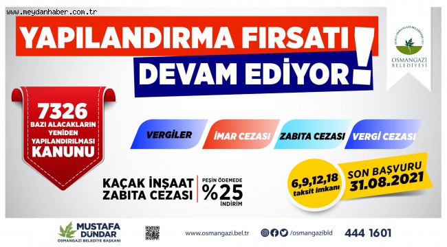 Yapılandırmada son tarih 31 Ağustos