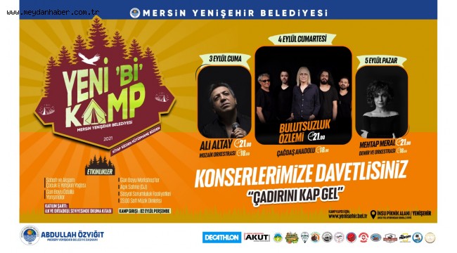 Yenişehir Belediyesi, doğaseverleri Yeni 'Bİ' Kampta buluşturacak