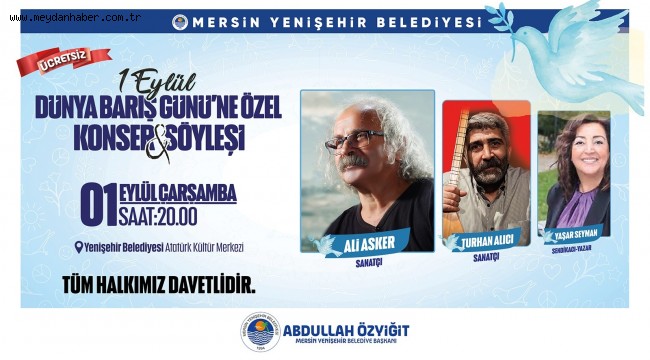 Yenişehir'de Dünya Barış Günü'ne özel konser ve söyleşi
