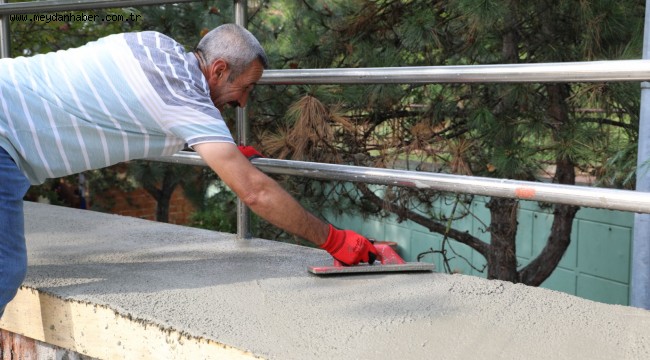 Yuvam Akarca Demokrasi Parkı  Amfi Tiyatro'da çalışmalar sürüyor