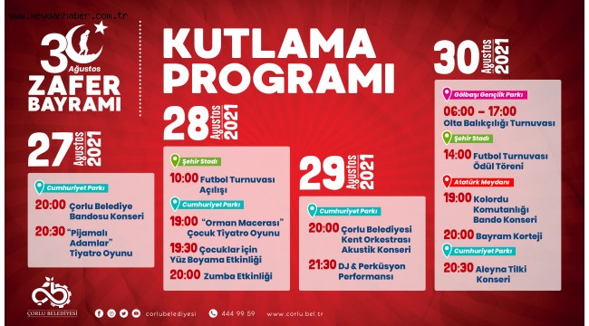 Zafer Bayramı Coşkusu Çorlu'yu Saracak