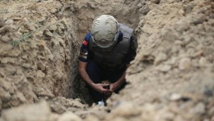 Arazide el bombası bulundu