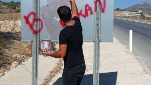 BAŞKAN BOZDOĞAN, KENDİ İSMİNİNDE OLDUĞU TÜM DUVAR YAZILARINI SİLDİRDİ