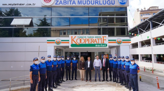 BAŞKAN SEMİH ŞAHİN ZABITA MÜDÜRLÜĞÜ PERSONELİNİ ZİYARET ETTİ