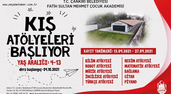 Çocuk Akademisinin Kış Atölyeleri Kayıtları 13 Eylül'de Başlıyor