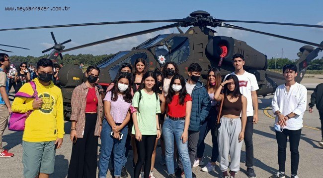 Helikopterler öğrenciler için havalandı