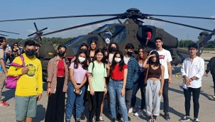 Helikopterler öğrenciler için havalandı