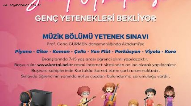 Kartal Belediyesi Sanat Akademisi genç yetenekleri bekliyor