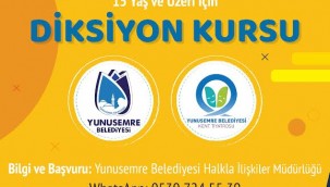 YUNUSEMRE DİKSİYON KURSU DÜZENLİYOR