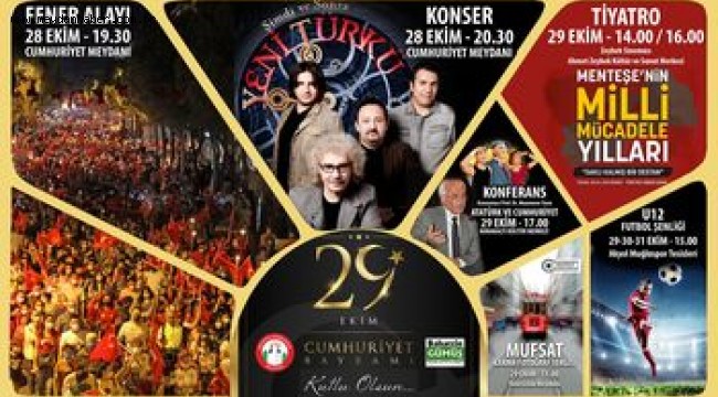 29 Ekim Cumhuriyet Bayramı Menteşe'de Coşkuyla Kutlanacak