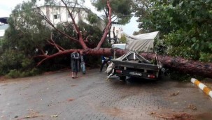Aydın'da fırtına: 7 kişi yaralandı, 17 araçta hasar oluştu