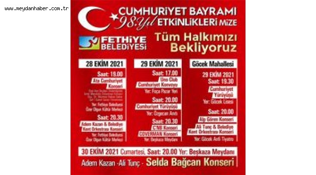 Cumhuriyet Bayramı Fethiye'de dolu dolu geçecek