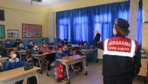 JANDARMA ÇOCUKLARA DOĞA VE HAYVAN SEVGİSİNİ ANLATTI