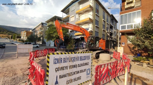 Karşıyaka ve Karabağlar'da yağmur suyu hattı çalışmaları sürüyor