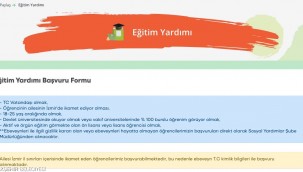 Öğrenim desteği için başvurular başladı