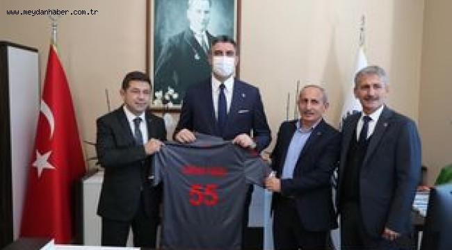 SAMKON ve SAMDEF'ten Başkan Yüksel'e ziyaret