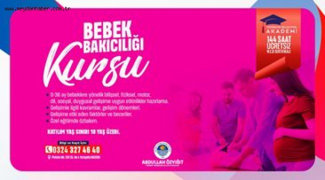 Yenişehir Belediyesinden ücretsiz bebek bakıcılığı kursu